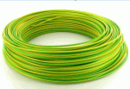 Câble H07 VU 1,5mm  VERT-JAUNE - Bobine de 100,00m