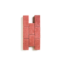 Pavé Béton NON Tambouriné AVEC chanfrein 22x11x5cm Couleur ROUGE