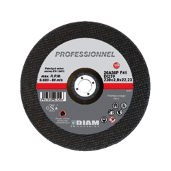 Disque abrasif Inox DI -  125 x 1,6 - Alésage 22.23mm