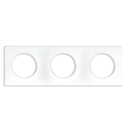 SQUARE Plaque de finition 3 Postes - Entraxe 71mm - BLANC