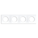 SQUARE Plaque de finition 4 Postes - Entraxe 71mm - BLANC