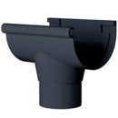 Naissance pvc CENTRAL MEP à coller ANTHRACITE - D.80mm - Développé de 25cm