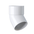 Coude MEP pvc Mâle/Femelle 45  BLANC - D.80mm