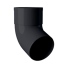 Coude MEP pvc Mâle/Femelle 67  NOIR - D.80mm