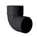 Coude MEP pvc Mâle/Femelle 87  NOIR - D.80mm