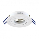 Support plafond - Rond Blanc Orientable  92 mm