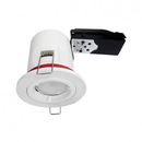 Support plafond BBC Rond Blanc - douille automatique  88 mm