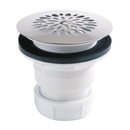 Bonde de douche PVC D.60mm - Grille INOX Sortie verticale - D.40mm