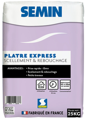 Sac de plâtre SEMIN PLATRE EXPRESSE 25kg