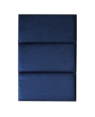 Coussin mural velour BLEU NUIT Rectangle 30 x 60 x 3,5cm