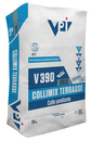 V390 - Colle TERRASSE FIBRE Gris VPI en 25kg Pour sol intér./extér. FLEX C2E