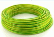 Câble H07 VU 1,5mm  VERT-JAUNE - Bobine de 100,00m
