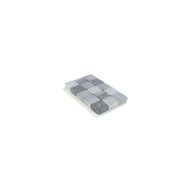 Pavé Béton Tambouriné 15x15x6cm Couleur GRIS-NOIR (Nuance de Gris)