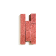 Pavé Béton NON Tambouriné AVEC chanfrein 22x11x5cm Couleur ROUGE
