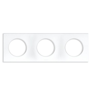 SQUARE Plaque de finition - BLANC 3 POSTES Entraxe 71mm