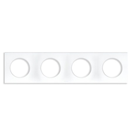 SQUARE Plaque de finition - BLANC 4 POSTES Entraxe 71mm