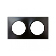 SQUARE Plaque de finition 2 Postes - Entraxe 71mm - ANTHRACITE