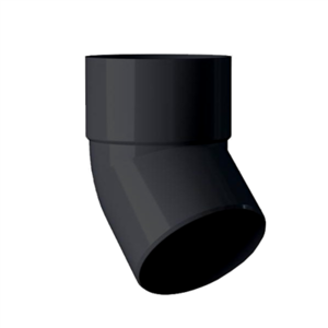 Coude MEP pvc Mâle/Femelle 45° NOIR - D.80mm