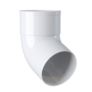 Coude MEP pvc Mâle/Femelle 67  BLANC - D.80mm