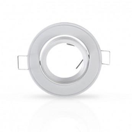 Support plafond - ORIENTABLE - Rond BLANC  86 mm