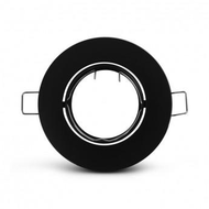 Support plafond - Rond Orientable Noir  92 mm