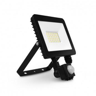 Projecteur LED Plat Noir  - 30W 4000K + Détecteur