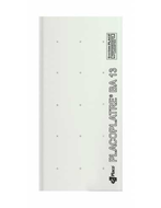 PLACOPLATRE Hydrofuge Premium BA13 NF 2m50 x 1m20 - Blanche prépeint