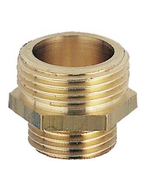Mamelon réduit laiton Mâle/Mâle  .15x21/20x27 (1/2x3/4)