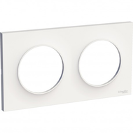 Odace BLANC Styl plaque 2 postes