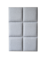 Coussin mural tissu GRIS Carré 30 x 30 x 3,5cm