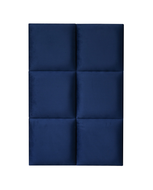 Coussin mural velour BLEU NUIT Carré 30 x 30 x 3,5cm