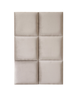 Coussin mural velour BEIGE Carré 30 x 30 x 3,5cm