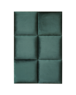 Coussin mural velour VERT SAPIN Carré 30 x 30 x 3,5cm