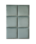 Coussin mural velour VERT PASTEL Carré 30 x 30 x 3,5cm