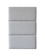 Coussin mural tissu GRIS Rectangle 30 x 60 x 3,5cm