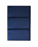 Coussin mural velour BLEU NUIT Rectangle 30 x 60 x 3,5cm