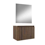 Meuble BOX Valenti 2 portes - 60cm Vasque FLAT + Miroir Sevilla