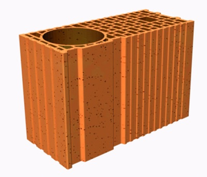 Bloc Terre Cuite POROTHERM Poteau GF R20 EP.20 H.29,9 L.45 - 50/PLT